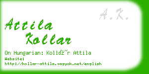 attila kollar business card
